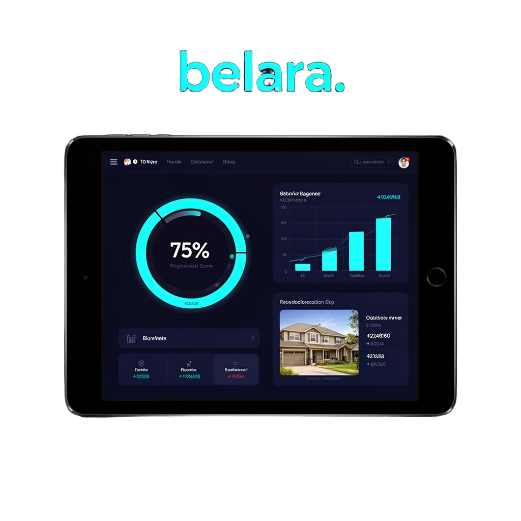 Tableau de bord Belara sur tablette
